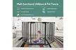 Multifunction 6 Panel Metal Gate Baby Pet Fence Safe Playpen Barrier Wall-mount - Second Medium