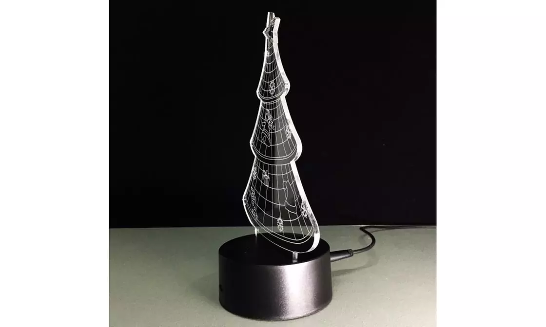 Optical Illusion 3D Christmas tree Light Decoration - Primary Image