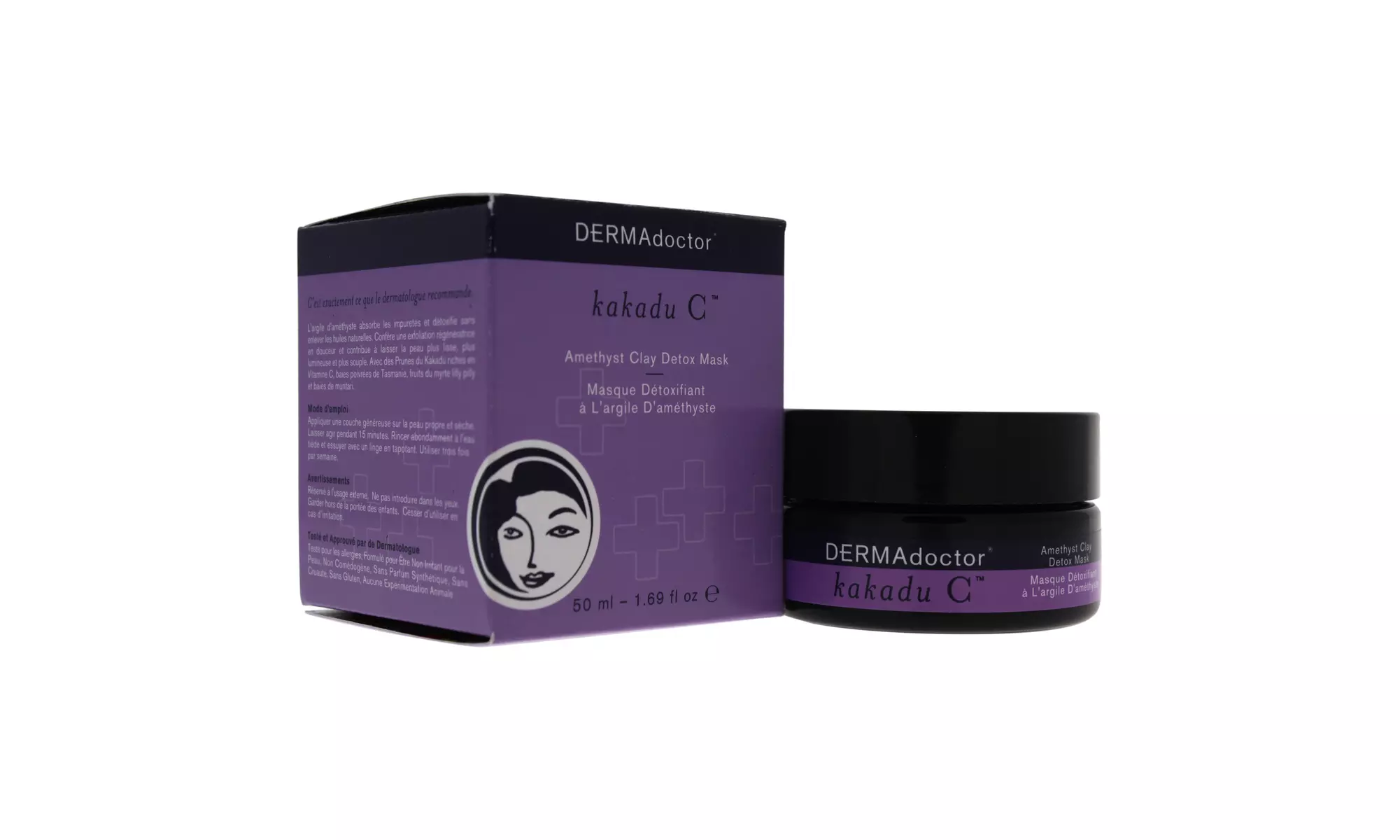 DERMAdoctor Kakadu C Amethyst Clay Detox Mask for Women - Primary Image