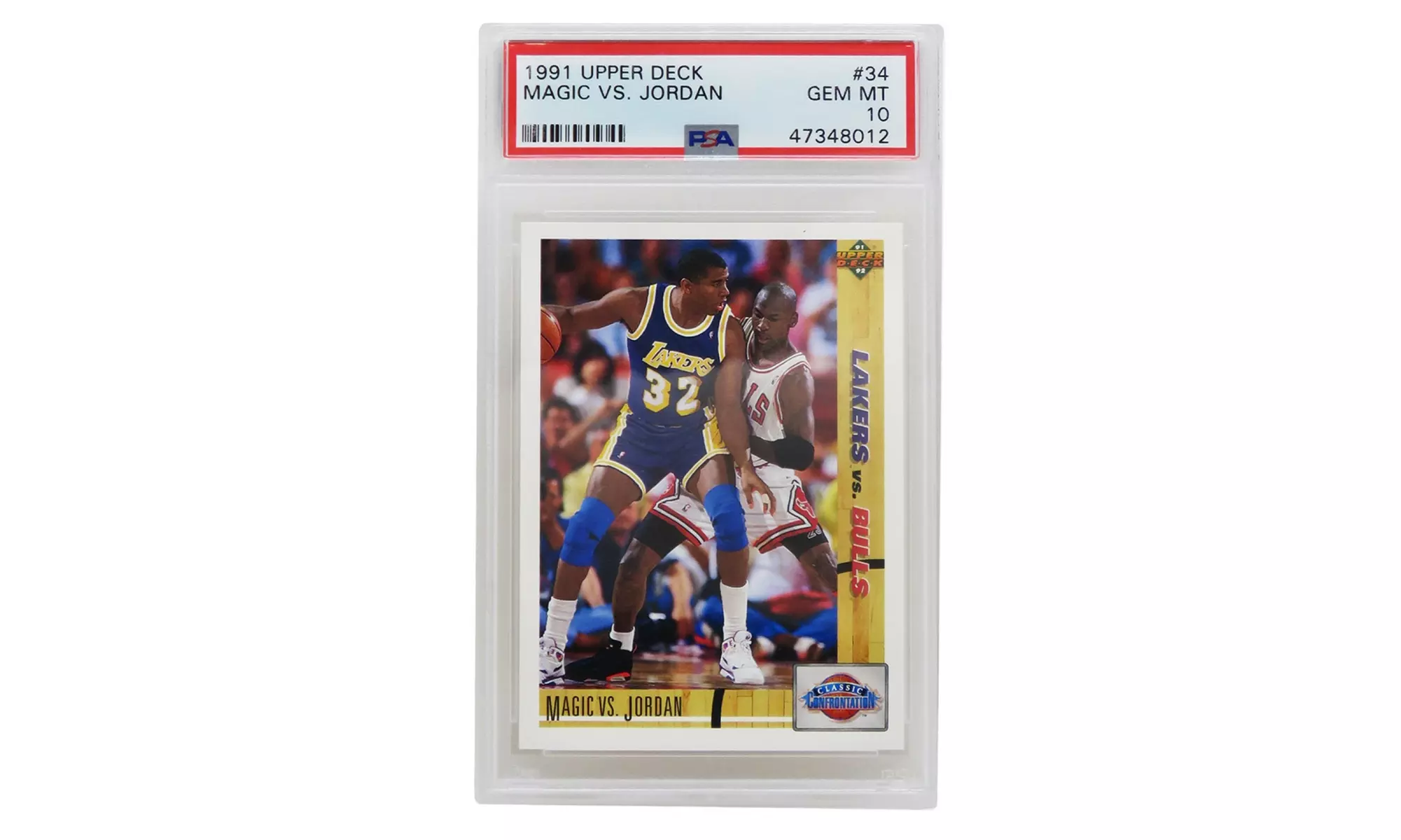 Michael Jordan vs Magic 1991-92 Upper Deck #34 Card - PSA 10 (New Label) - Primary Image