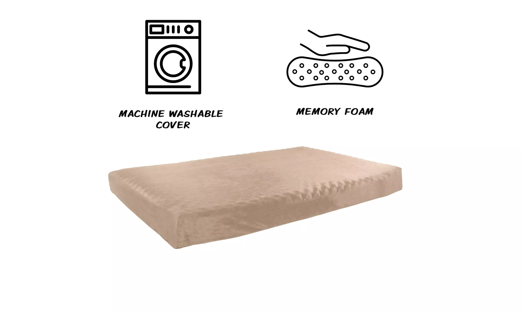 Large or XL Orthopedic Memory Foam Dog Bed With Removable Cover