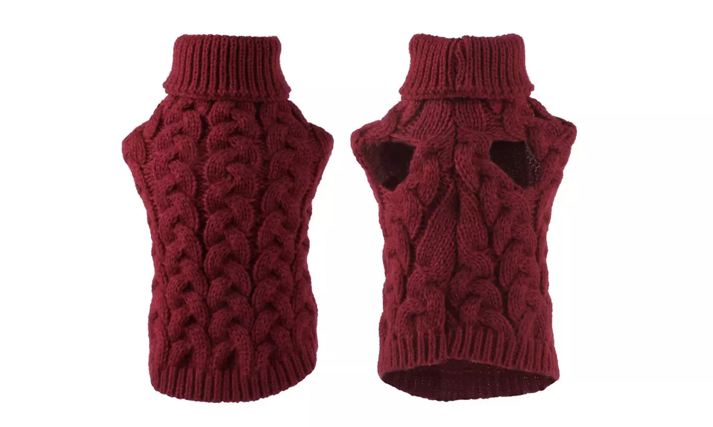 Pet Dog Warm Jumper Knit Sweater Clothes Puppy Cat Knitwear Costume Coat Apparel