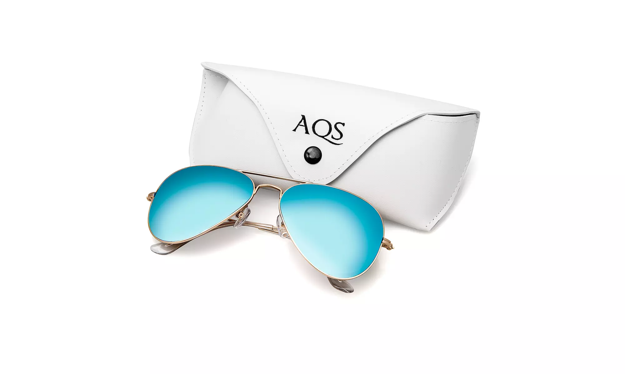 AQS James Mirrored Unisex Aviator Sunglasses - Primary Image