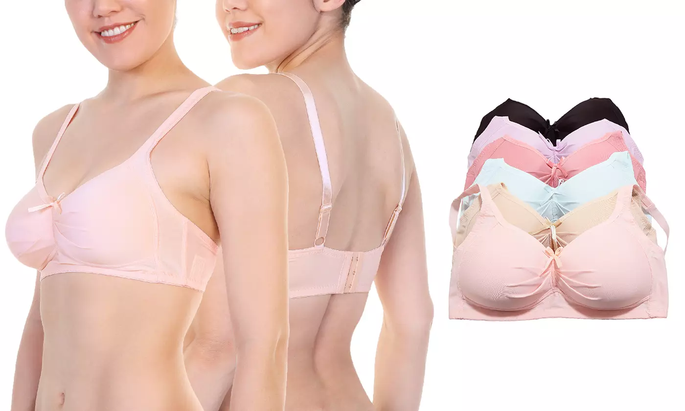 Angelina Wire-free Full Coverage Bras with Adjustable Straps (6-Pack) - Primary Image