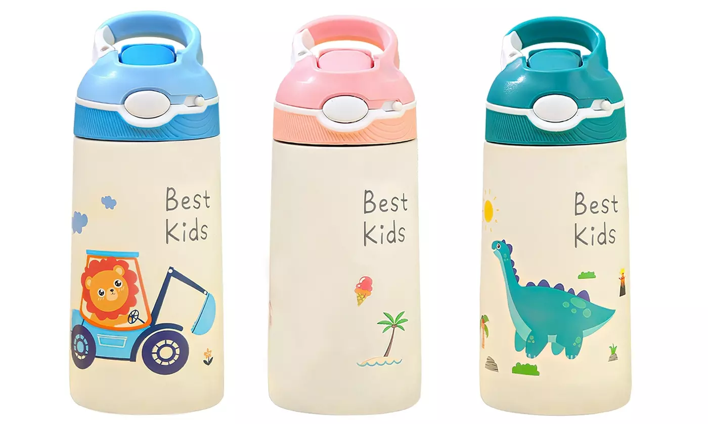 iMounTEK 13.5oz Kids Insulated Stainless Steel Water Bottle w/ Straw Lid - Primary Image