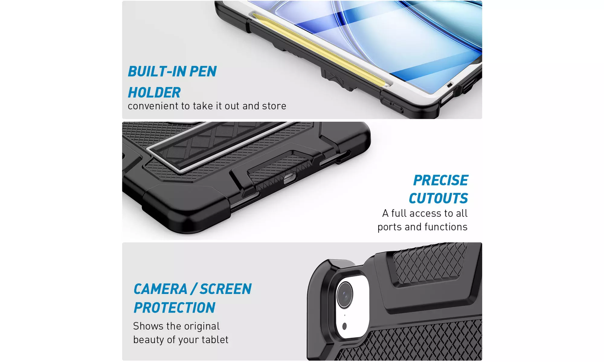For Apple iPad Air 11-inch 2024 Case Shockproof Heavy Duty Cover ScreenProtector
