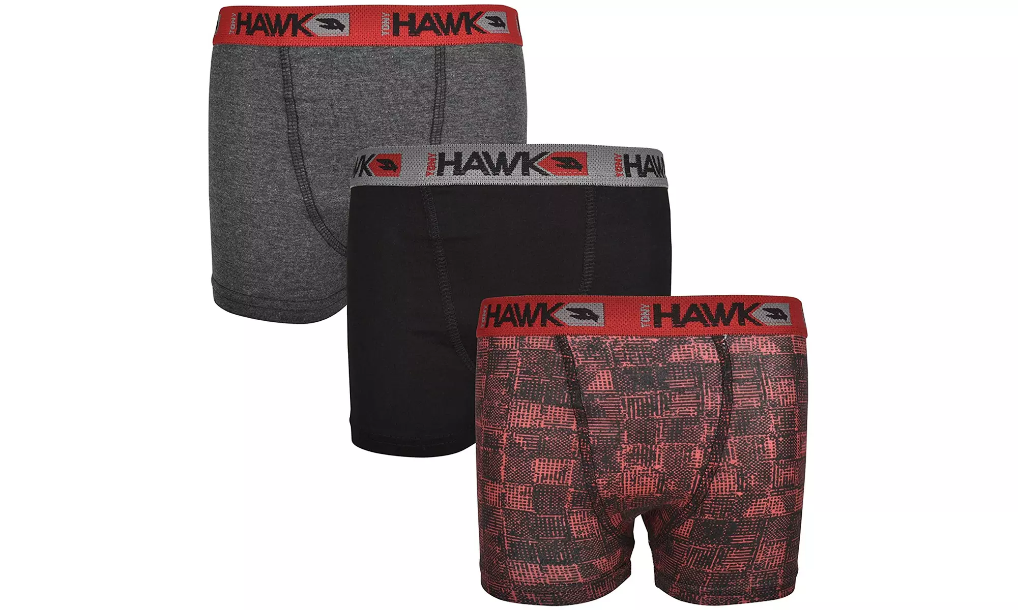 9-Pack Tony Hawk Boys' Cotton Blend Toddler-Big Kid Sizes No Fly Boxer Briefs