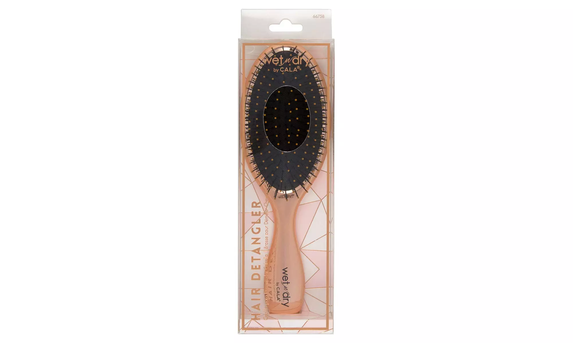 Cala Wet-n-dry Metallic Rose Gold Hair Detangle Cushion Brush For All Hair Types - Primary Image