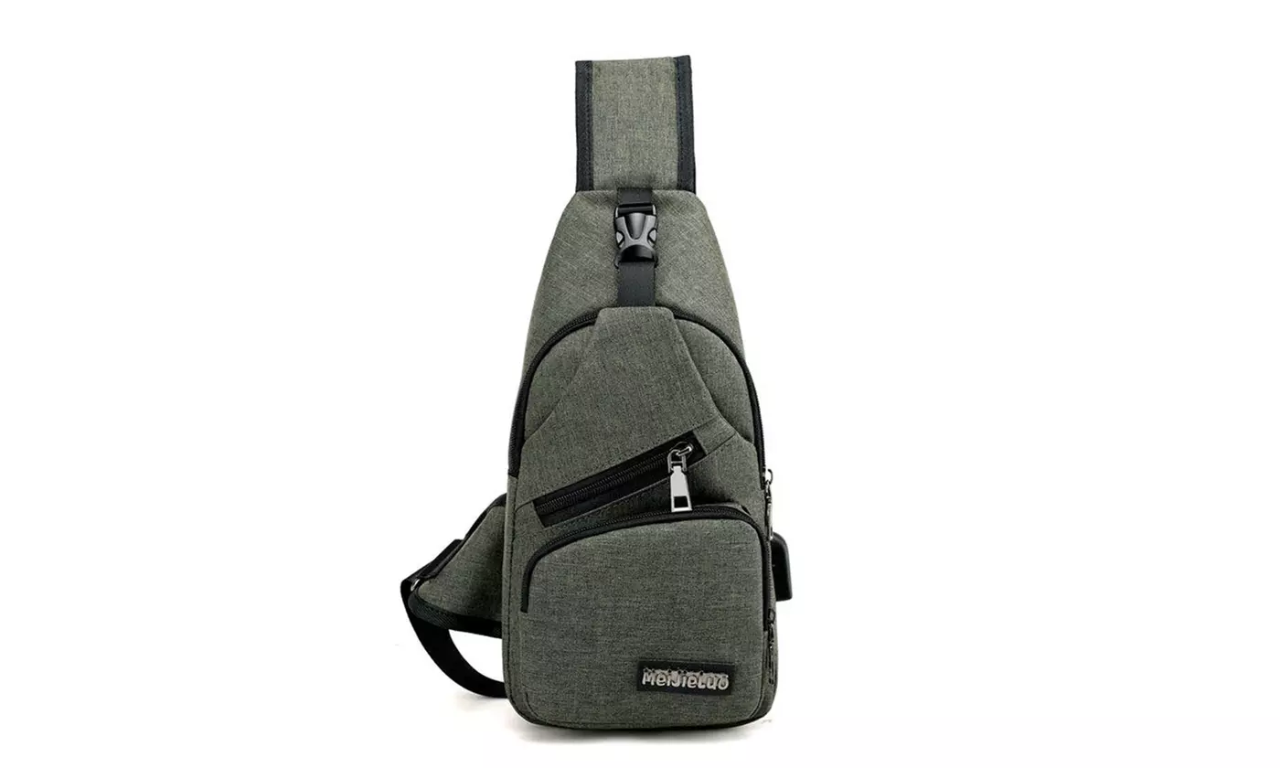 Unisex Sling Bag Shoulder Chest Crossbody Bag Hiking Travel Backpack