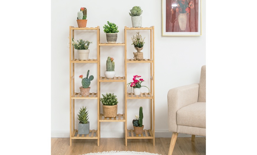 Up To 67% Off On Costway Bamboo 11-Tier Plant ... | Groupon Goods