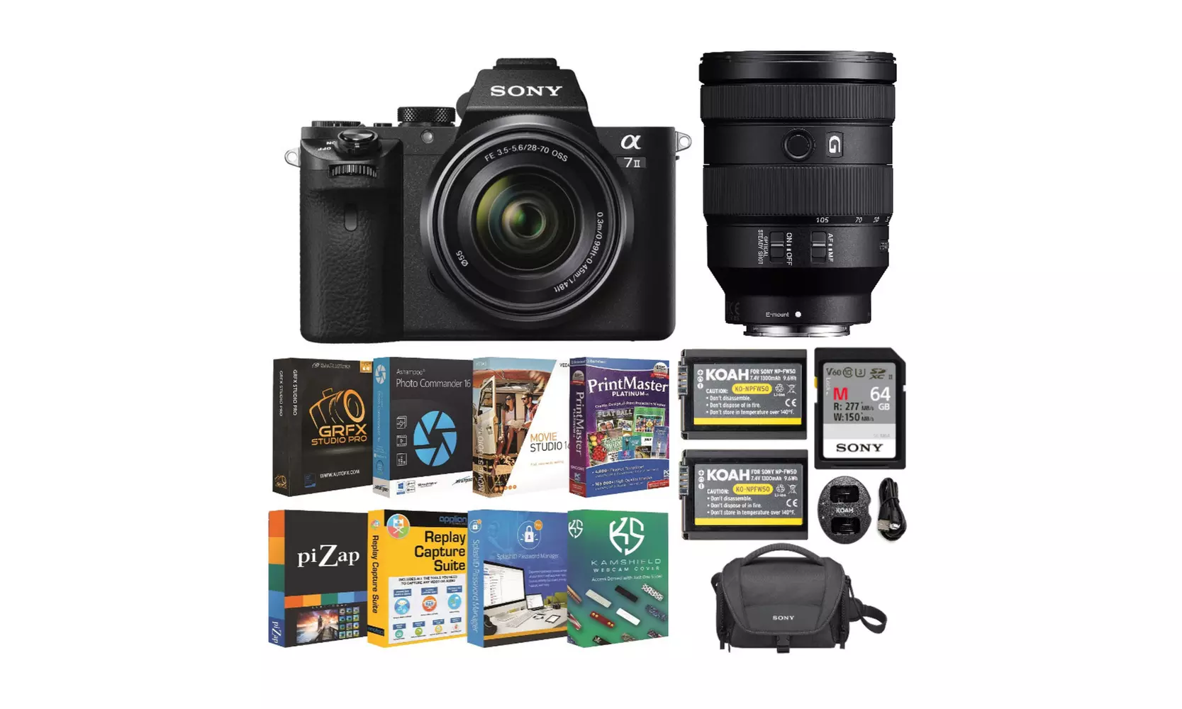 Sony Alpha a7II Mirrorless Digital Camera with 28-70mm and 24-105mm Lens Bundle - Primary Image