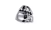 new Stylish Gothic Men's Skull Flower Biker Ring