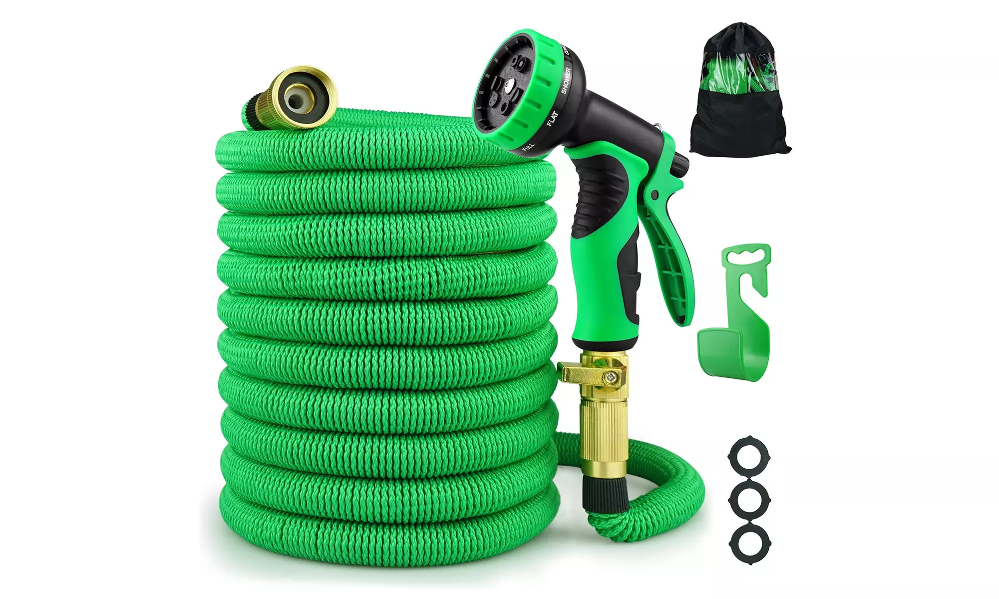 100FT Expandable Garden Hose, No-Kink Water Hose, 8 Function Spray  - Primary Image