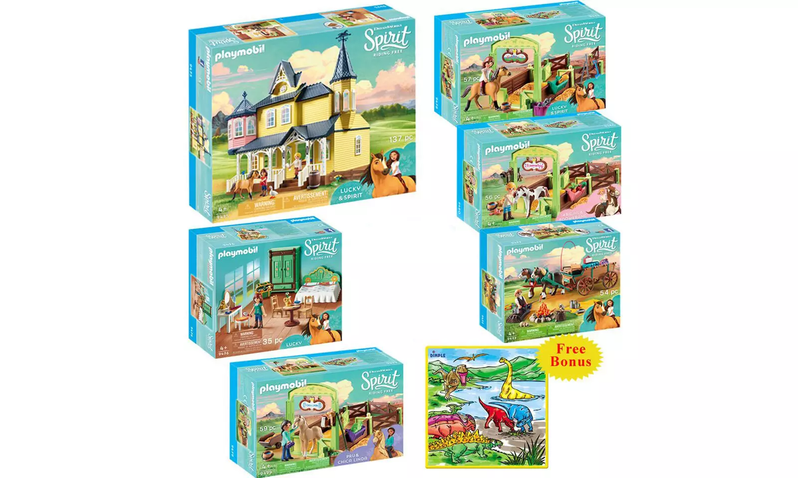 PLAYMOBIL Spirit Riding Free Mega Toys Kit Includes Luckys Happy Home - Primary Image