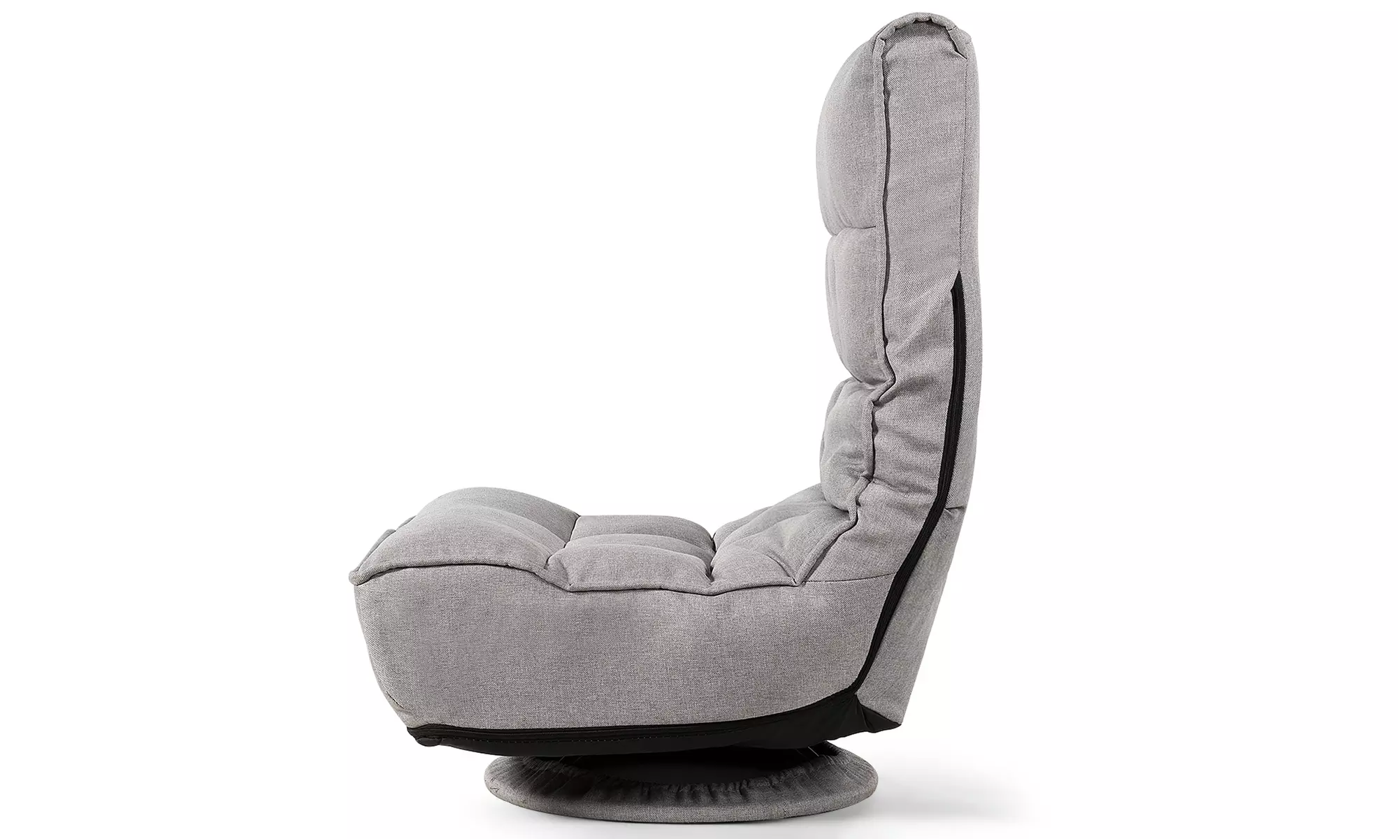 Folding Game Chair Floor Lazy Sofa 4-Position Adjustable 360 Degree Swivel Gray