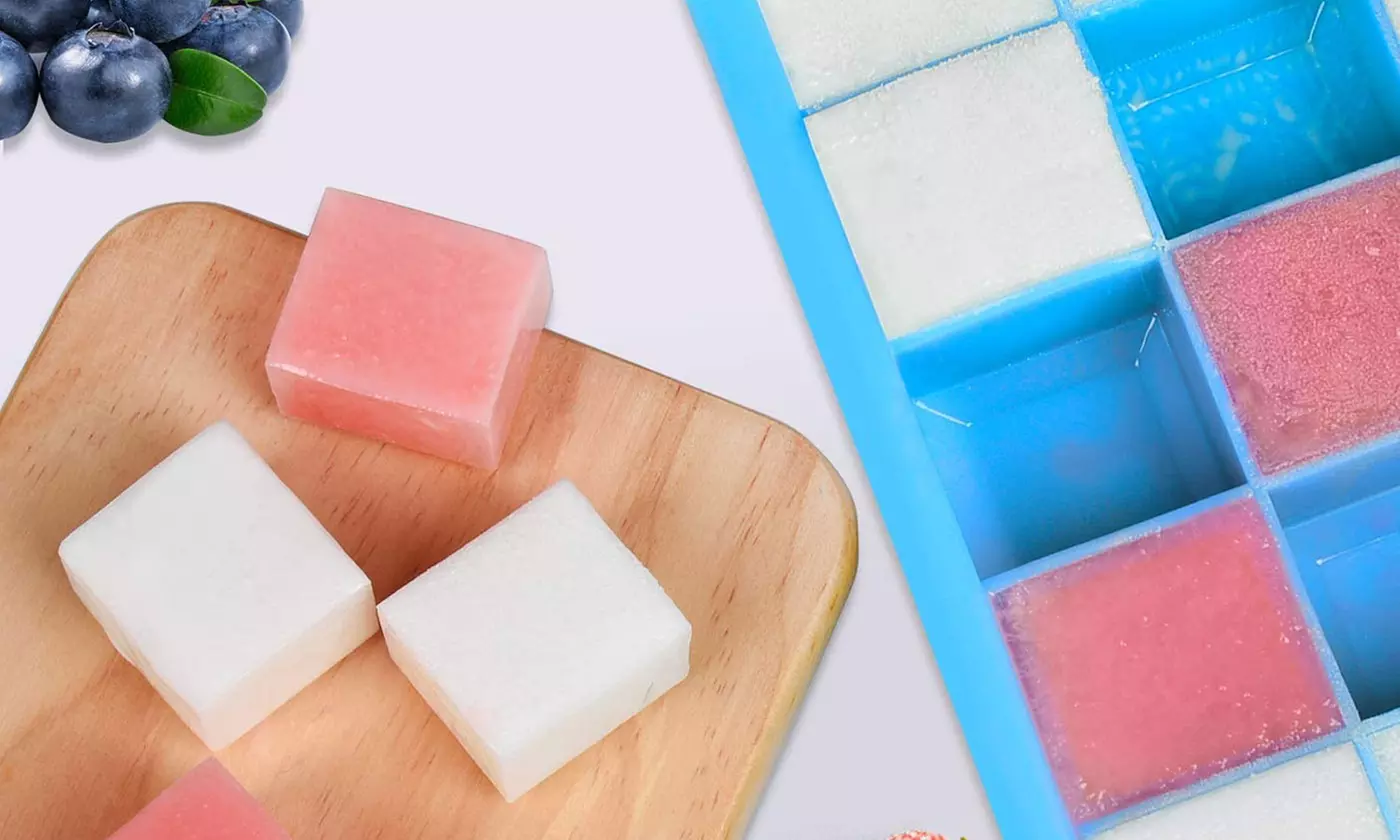 Silicone Ice Cube Tray Ices Jelly Maker Mold Trays with Lid for Whisky Cocktail
