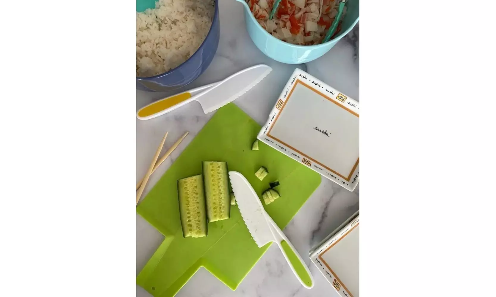 Tovla Jr. 3-Piece Nylon Kitchen Baking Knife Set for Kids in 3 Sizes & Colors