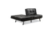 Mainstays Memory Foam Futon, Black Leather - Second Medium