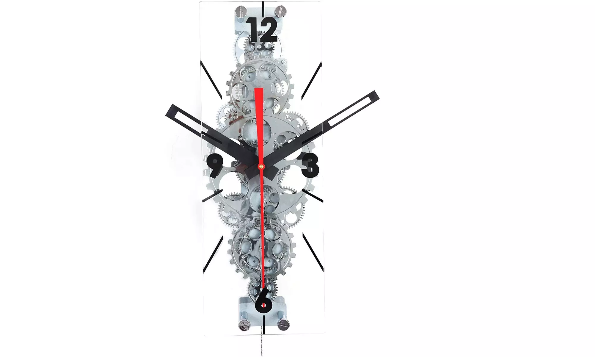 Maples Clock GCL06-78 22 in x 8 in Large Moving Gear Wall Clock with Glass Cover - Primary Image