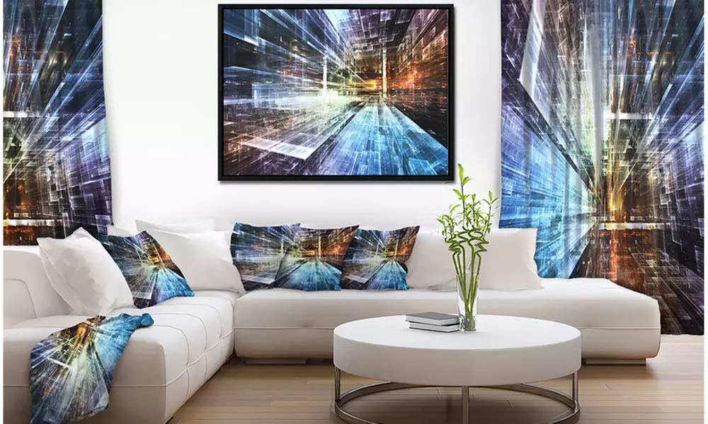 Future Industry - Abstract Framed Canvas Artwork - Primary Image