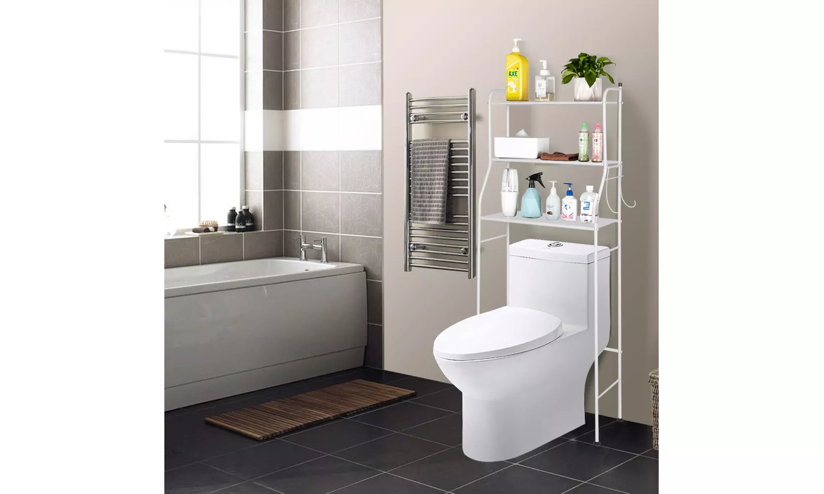 3 Tier Over Toilet Storage Shelf - Primary Image