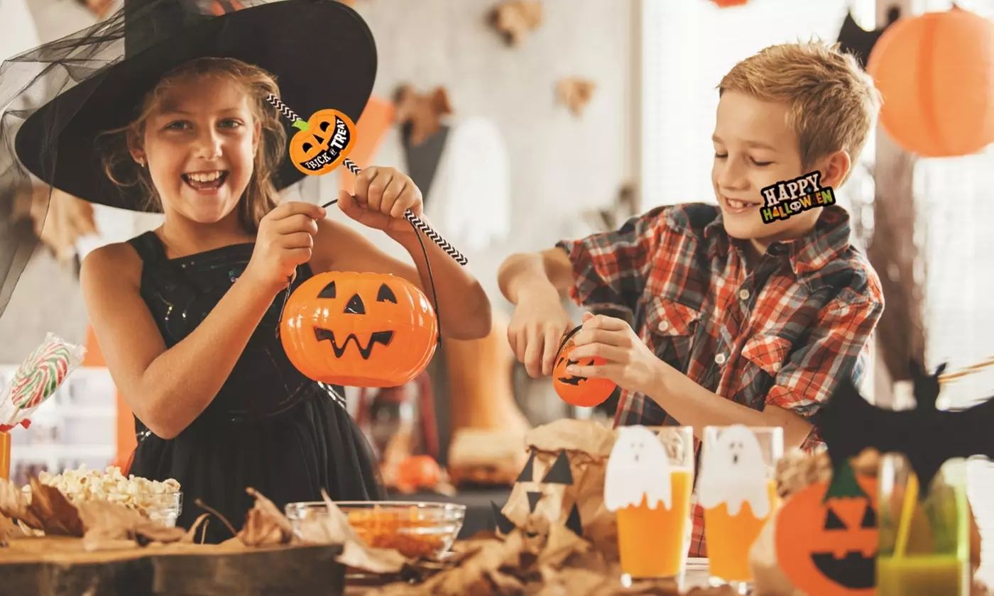 Halloween Striped Decorative Straws Disposable Drinking Straws (25-Piece)