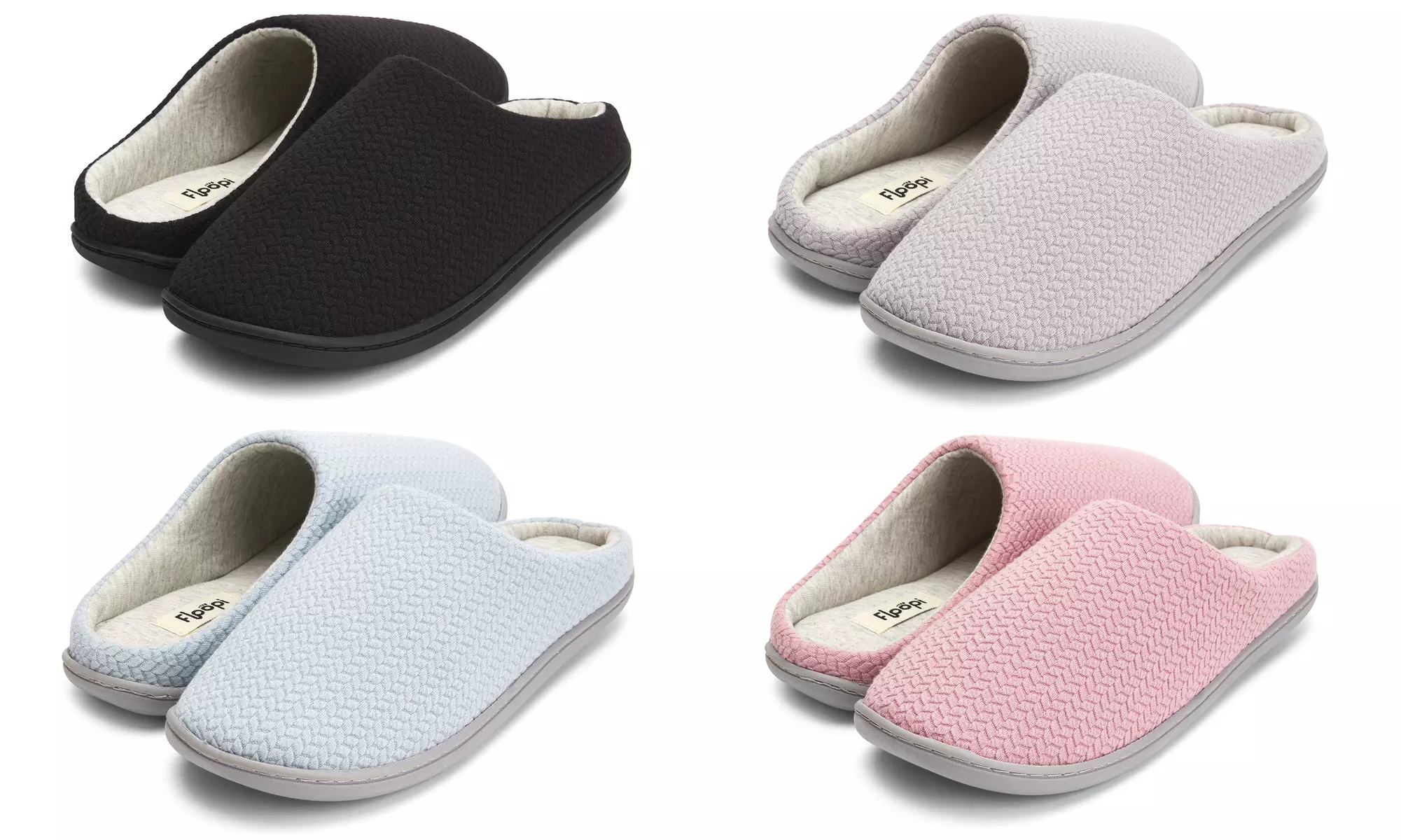 Floopi Women's Memory Foam Soft Knit Closed Toe Slipper - Primary Image