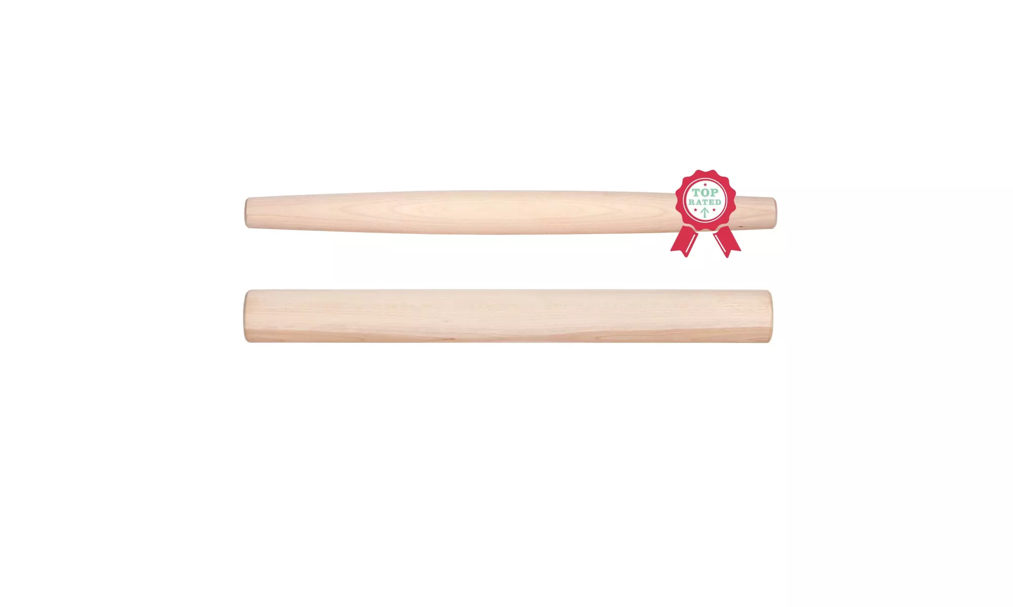 J.K. Adams French and Plain Dowel Rolling Pins Set (20.5x1.75-In and 19x2-In) - Primary Image