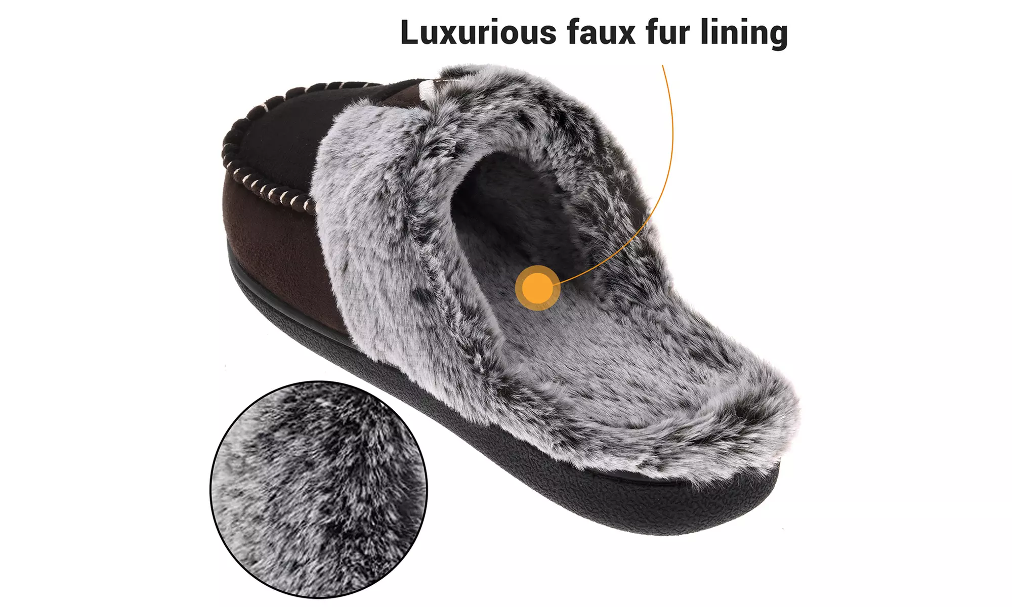 VONMAY Womens Memory Foam Comfy Fuzzy House Slipper Scuff Slip on Moccasin Shoes