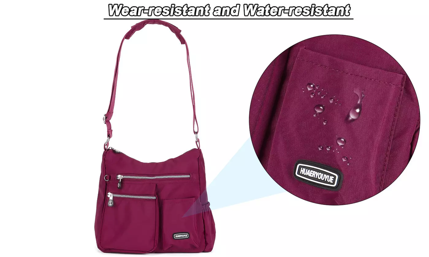 Women Nylon Waterproof Multi Pockets Crossbody Messenger Shoulder Bag