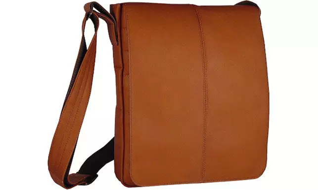 David King & Co 145T Small Vertical Messenger Bag- Tan - Second Medium