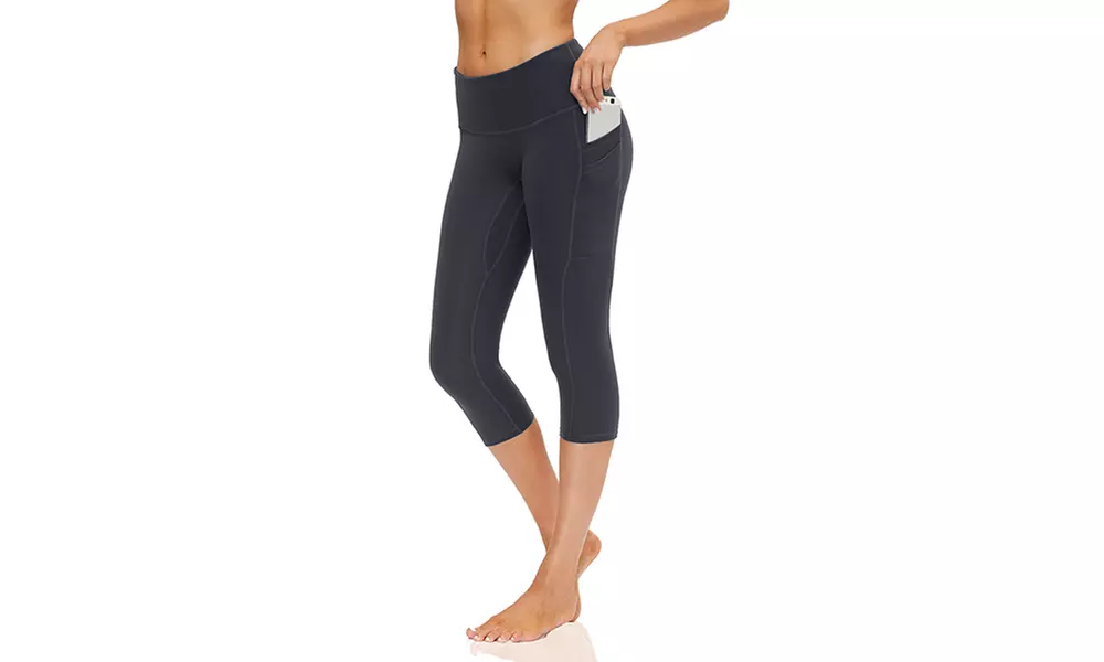 Women's High Waist Yoga Legging Dual Pockets Tummy Control Athletic Legging - Second Medium