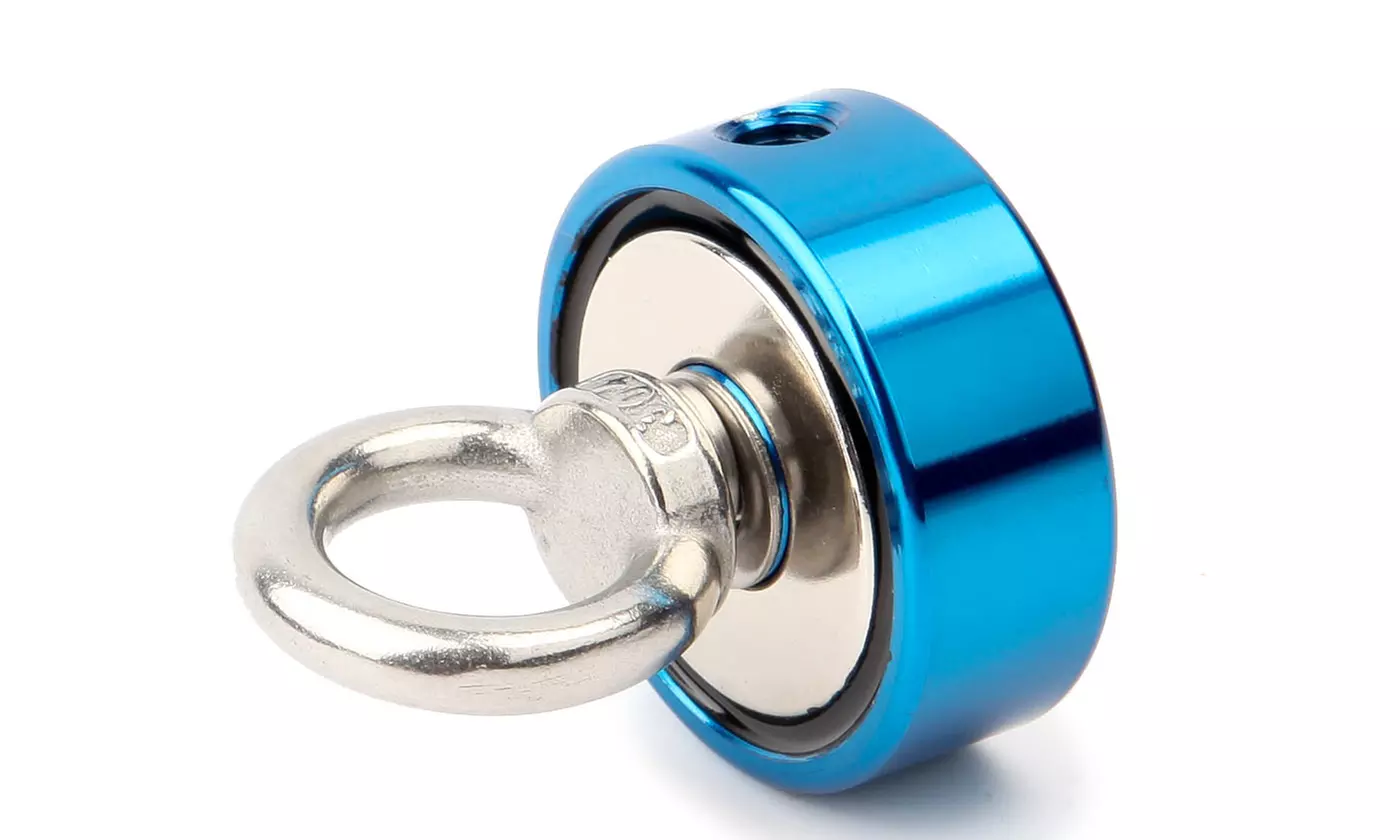 500LBS Pulling Force Round Double Sided Fishing Magnet Super Strong Neodymium 