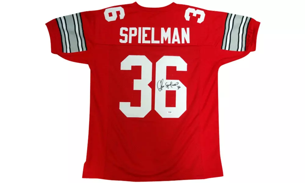Chris Spielman Autographed Red Custom Jersey  - Ohio State Buckeyes - Primary Image