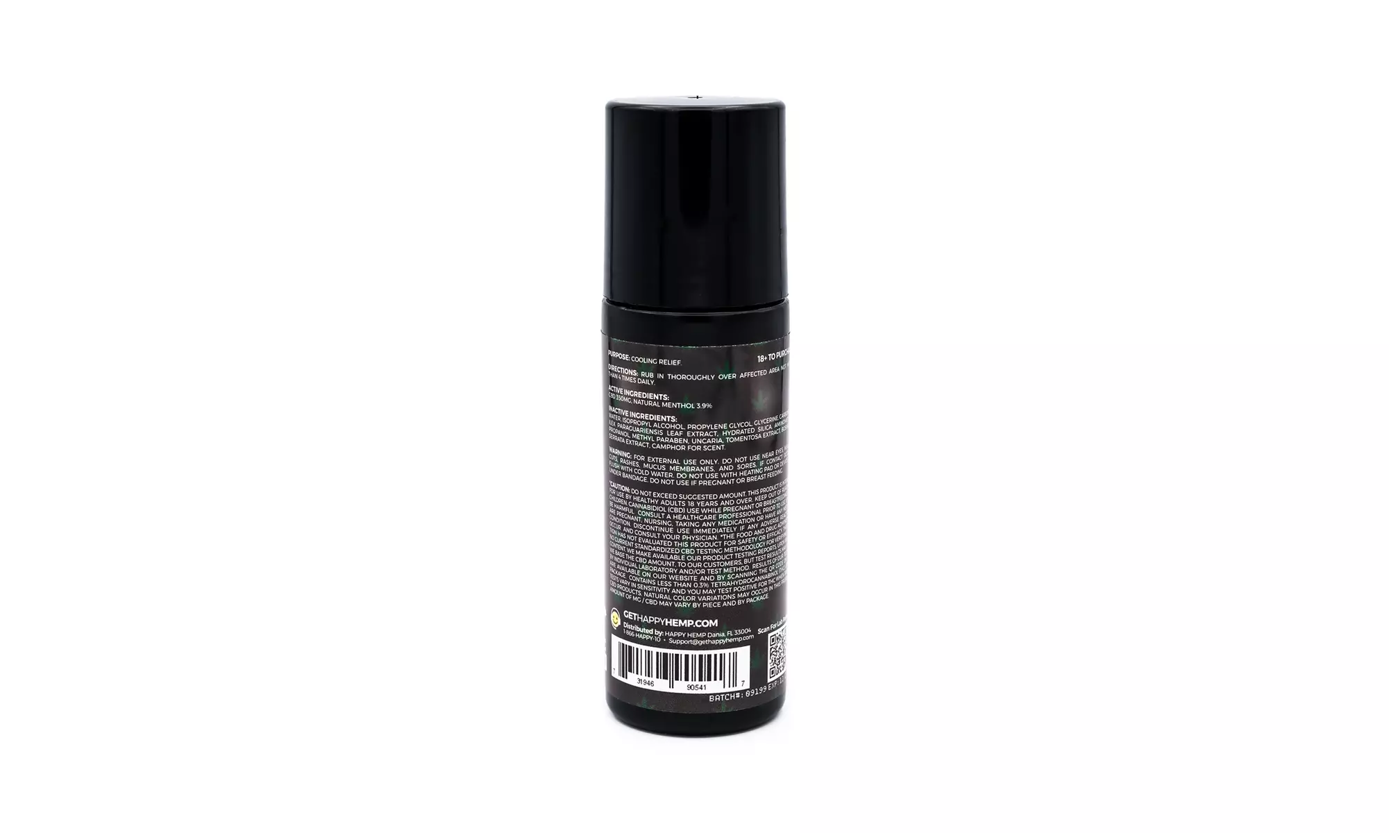 CBD Cream Roll On for Pain from Happy Hemp