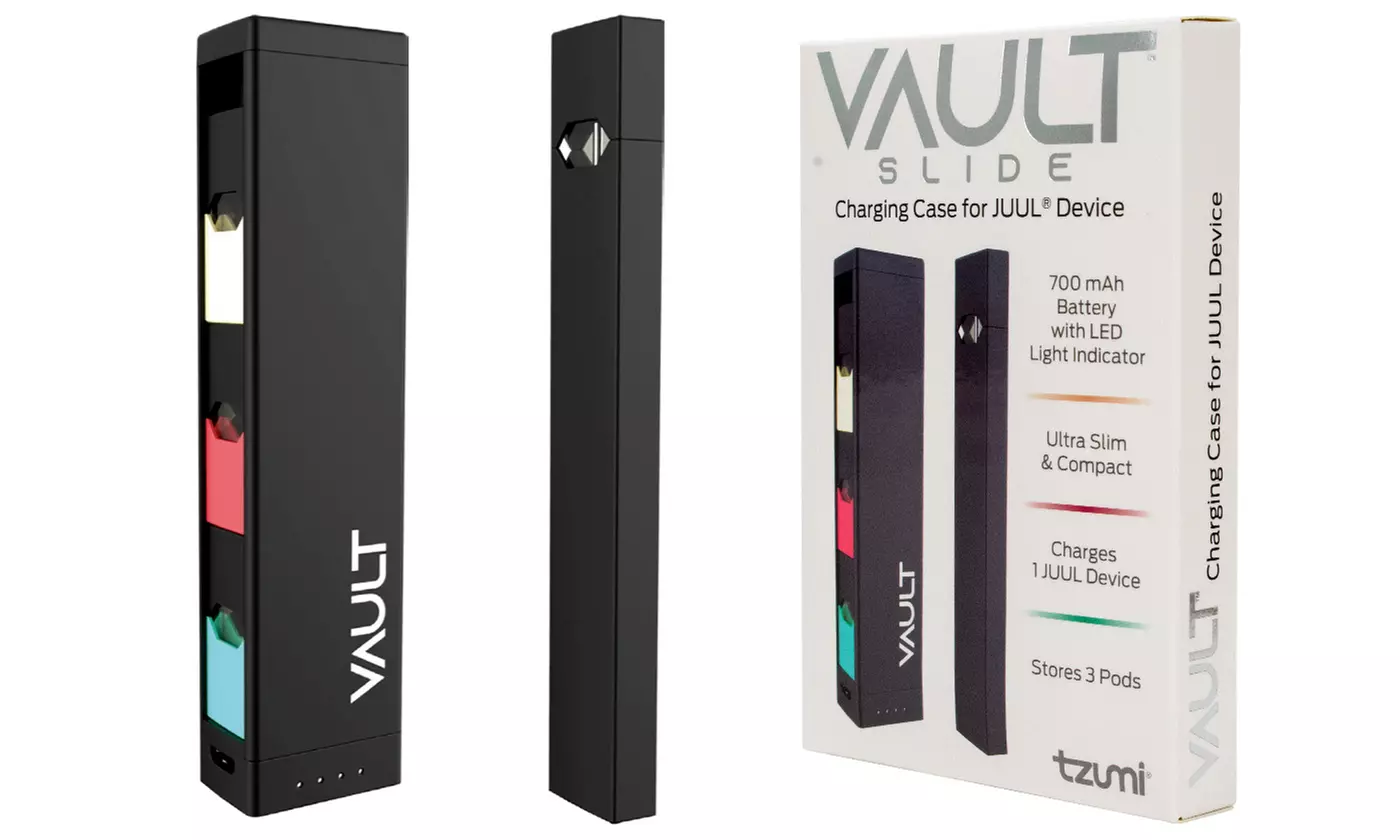 Tzumi Vault Slide Portable Charging Case for JUUL Device Holds 4 Pods 1 Device - Primary Image