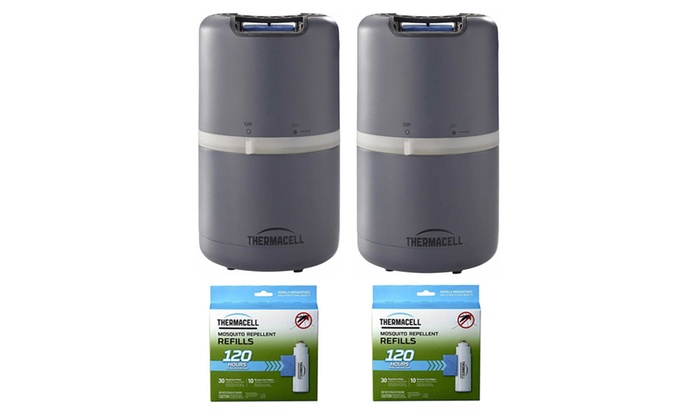 Thermacell Halo Patio Shield Slate Grey Mosquito Repeller And Refills 2 Pack Groupon