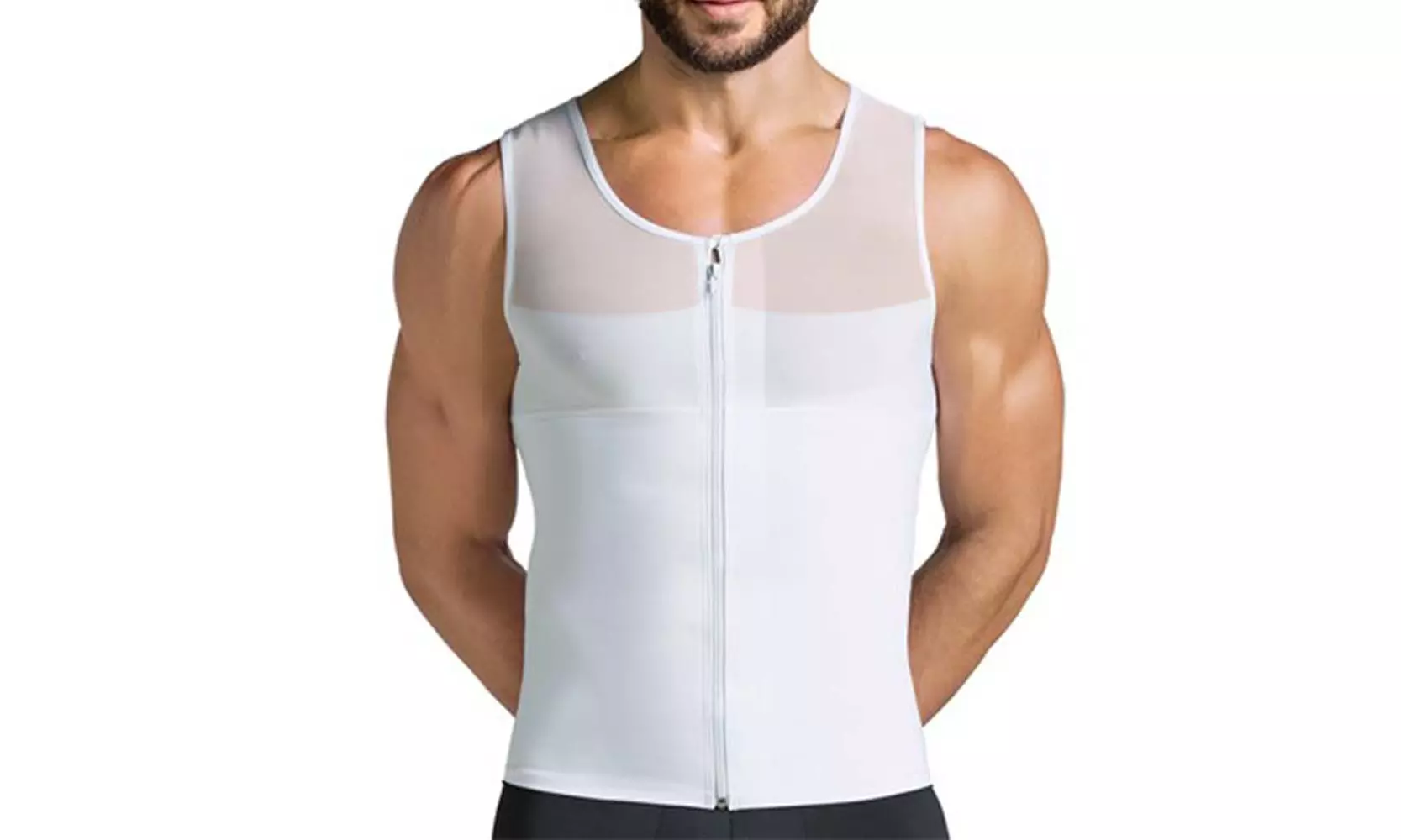Men's Compression Zipper Tank Top - Second Medium