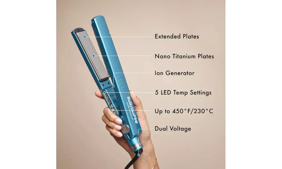 BaBylissPRO Babyliss Nano Titanium 1", 1.25" or 1.75" Straightening Flat Iron