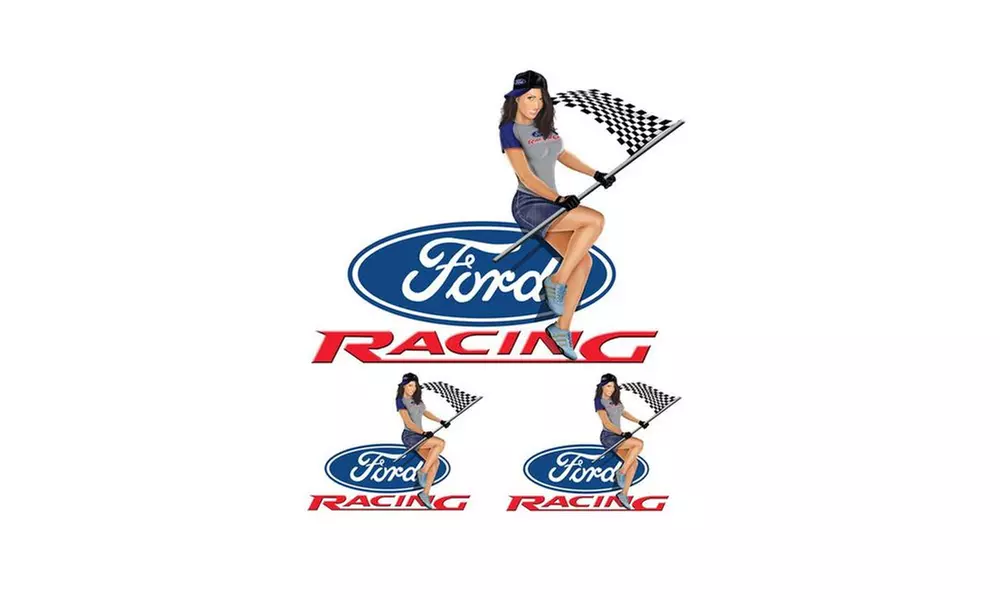 6" x 8" Decal Ford Pin Up Girl - Primary Image