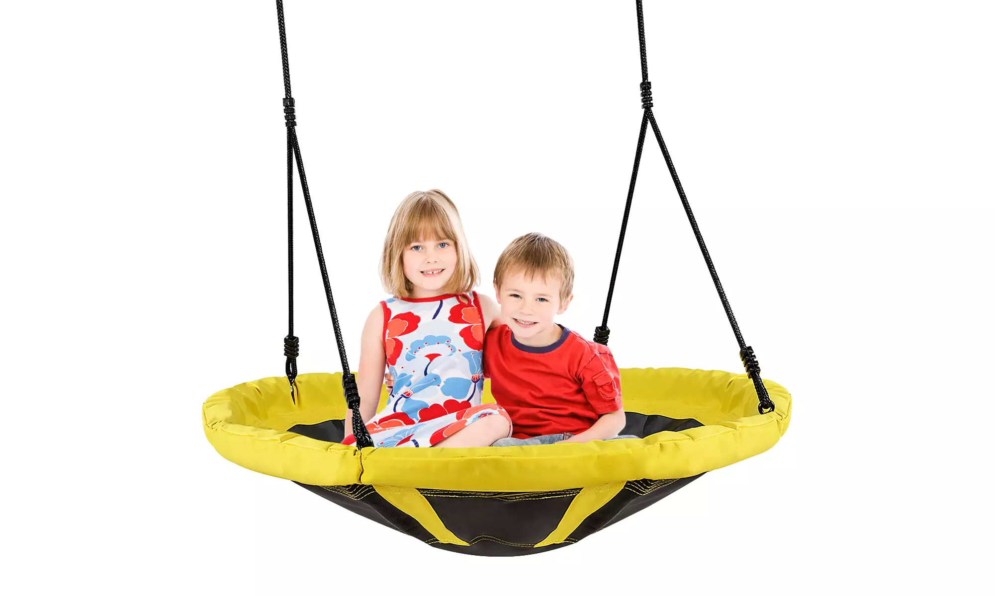 Costway 40'' Flying Saucer Round Tree Swing Kids Play Set w/Adjustable Ropes