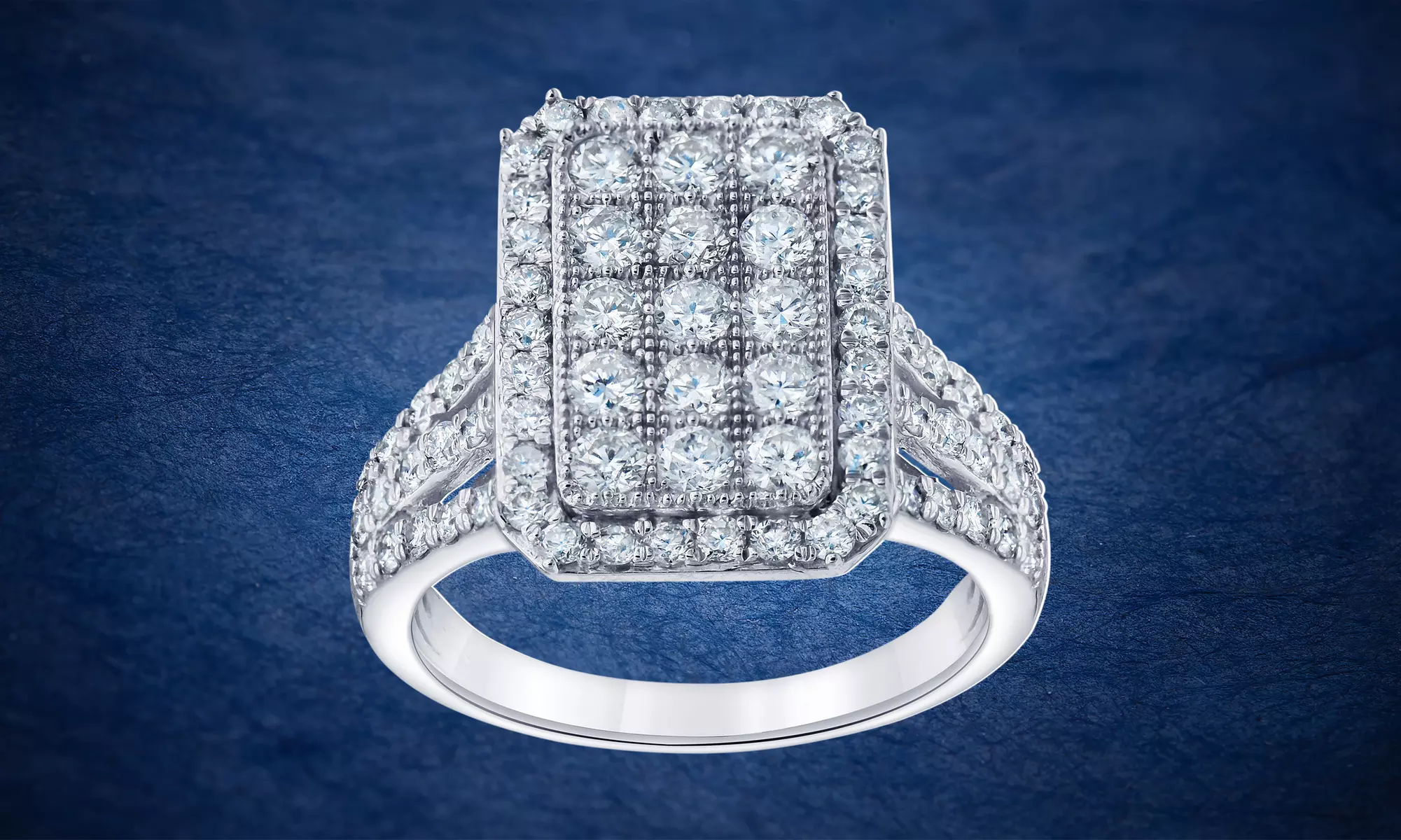 1 3/4 Cttw Lab Grown Diamond Engagement Ring in Silver by Brilliant Diamond - Primary Image