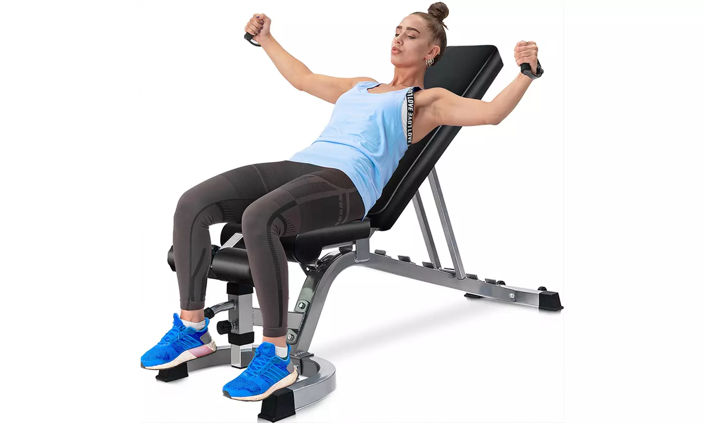 Foldable Utility Weight Bench Adjustable Sit Up AB Incline Workout Bench - Primary Image