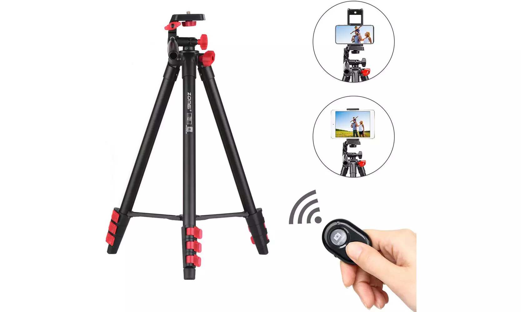 Aluminum Lightweight Portable Phone Camera Tripod - Primary Image