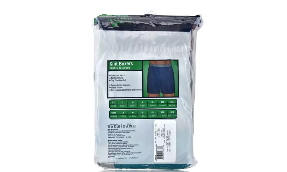 Fruit of the Loom Men's Colorful Soft Knit Boxers (5-Pack) - Second Medium