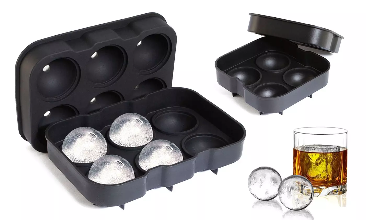 Sphere Silicone ICE Ball Maker Tray Cube Mold For Whiskey Cocktails Party - Primary Image