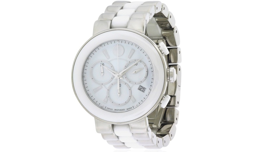 Movado cerena 2024 white ceramic