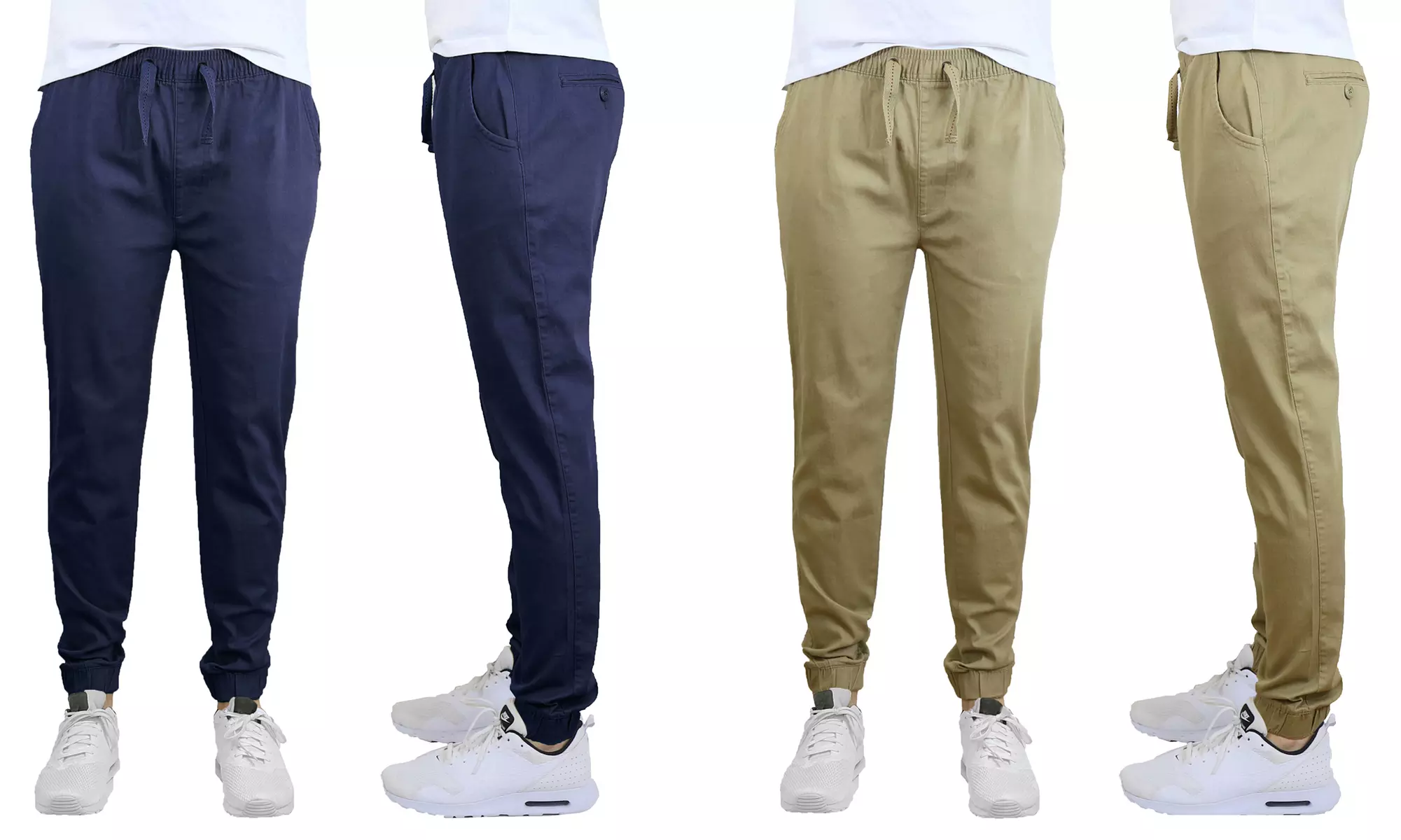 2-Pack Galaxy By Harvic Men's Classic Cotton Stretch Twill Jogger (S-2XL)