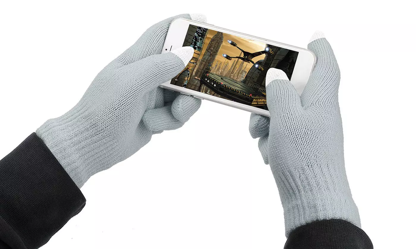 N'POLAR Stretch Knit 3 Finger Touchscreen Warm Winter Gloves for Men & Women