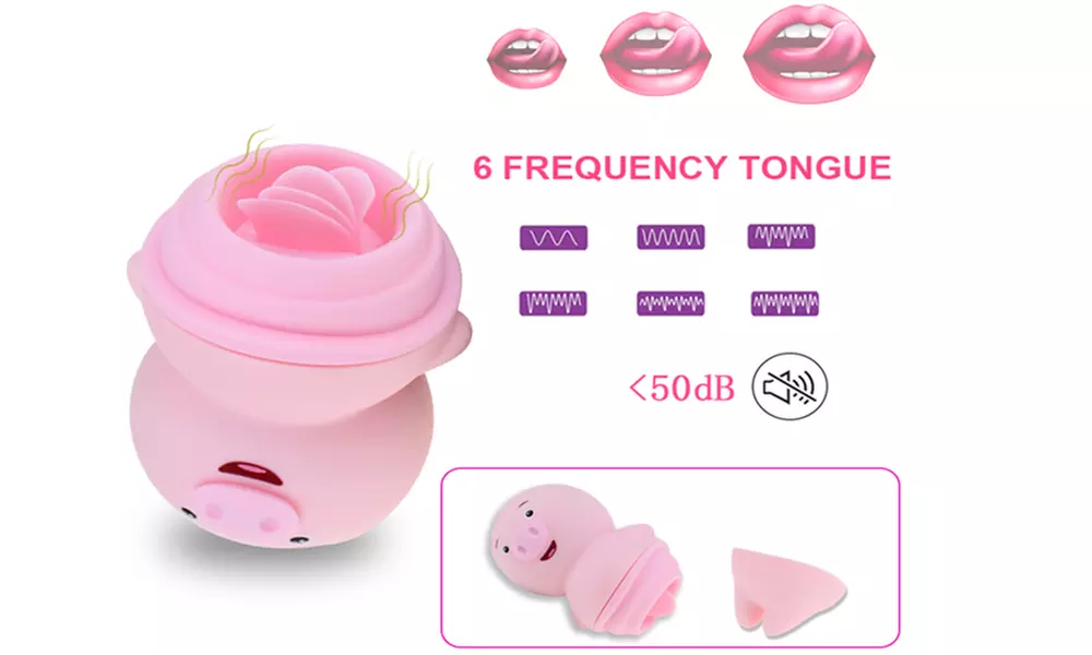 Cute Pig Tongue Vibrator Licking Vibrator Clitoris Nipple Massage